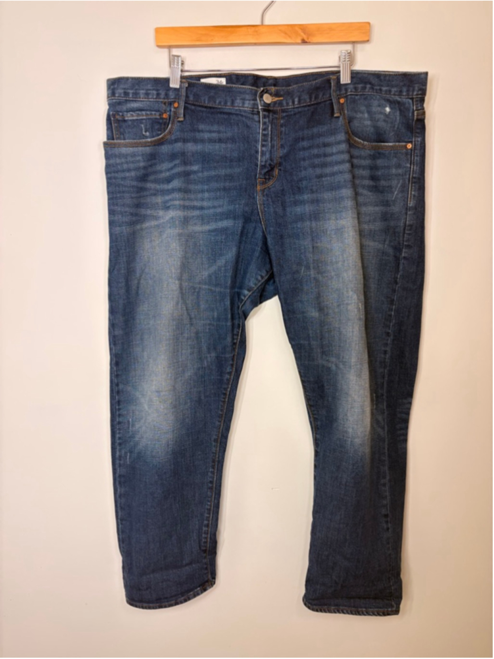 Gap 1969 Jeans Womens Sexy Boyfriend 34R Relaxed Straight Stretch Denim